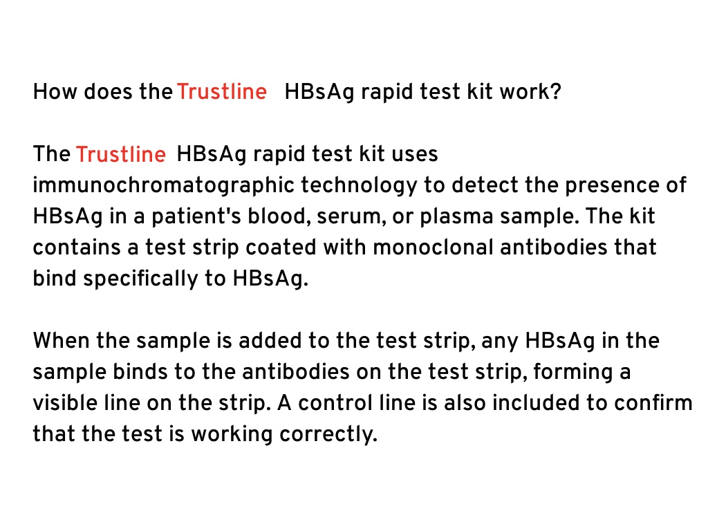 PPT How The Trustline HBsAg Rapid Test Kit Is Helping To Detect