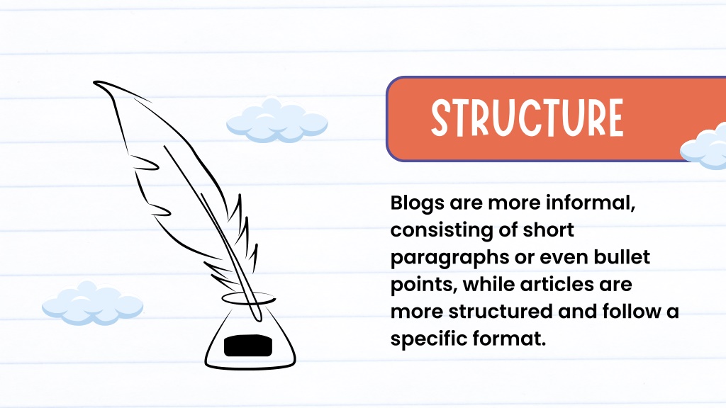 PPT Difference Between A Blog And An Article PowerPoint Presentation