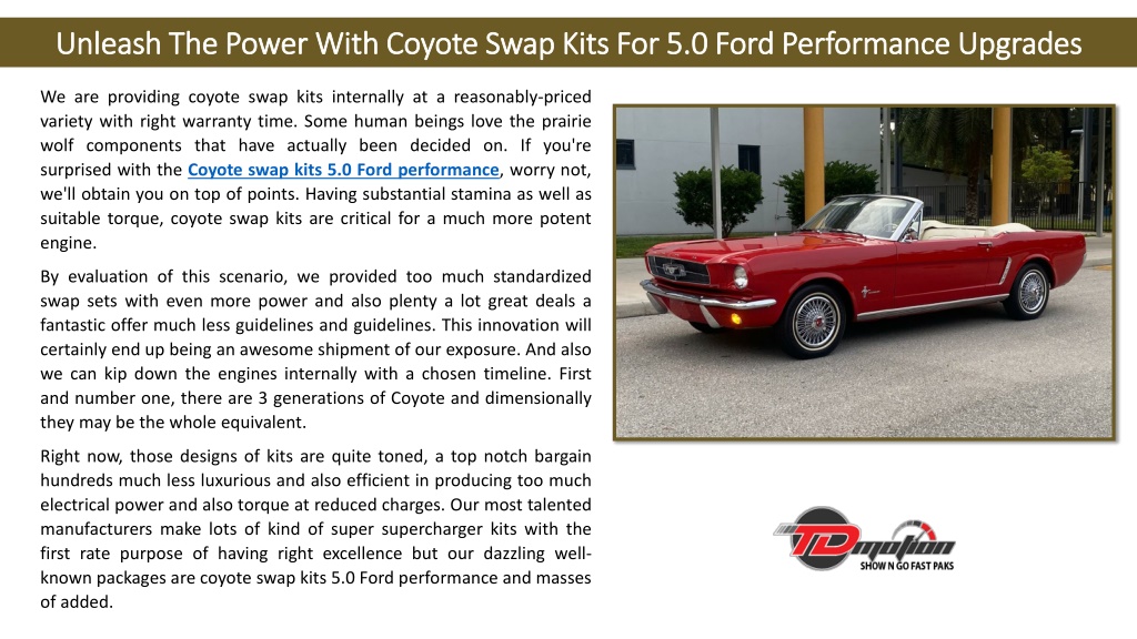 PPT Unleash The Power With Coyote Swap Kits For 5 0 Ford Performance