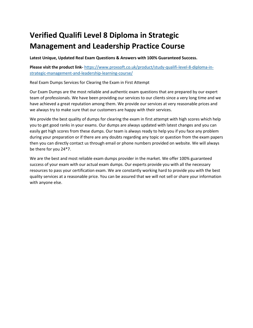 PPT Verified Qualifi Level 8 Diploma In Strategic Management And