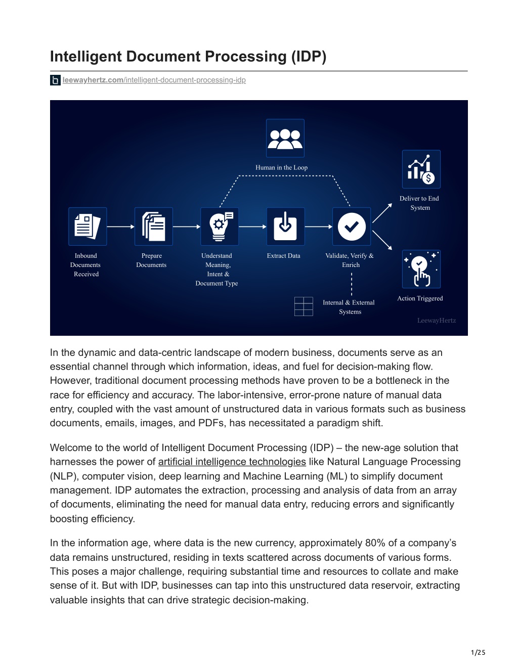 PPT Intelligent Document Processing IDP PowerPoint Presentation Free