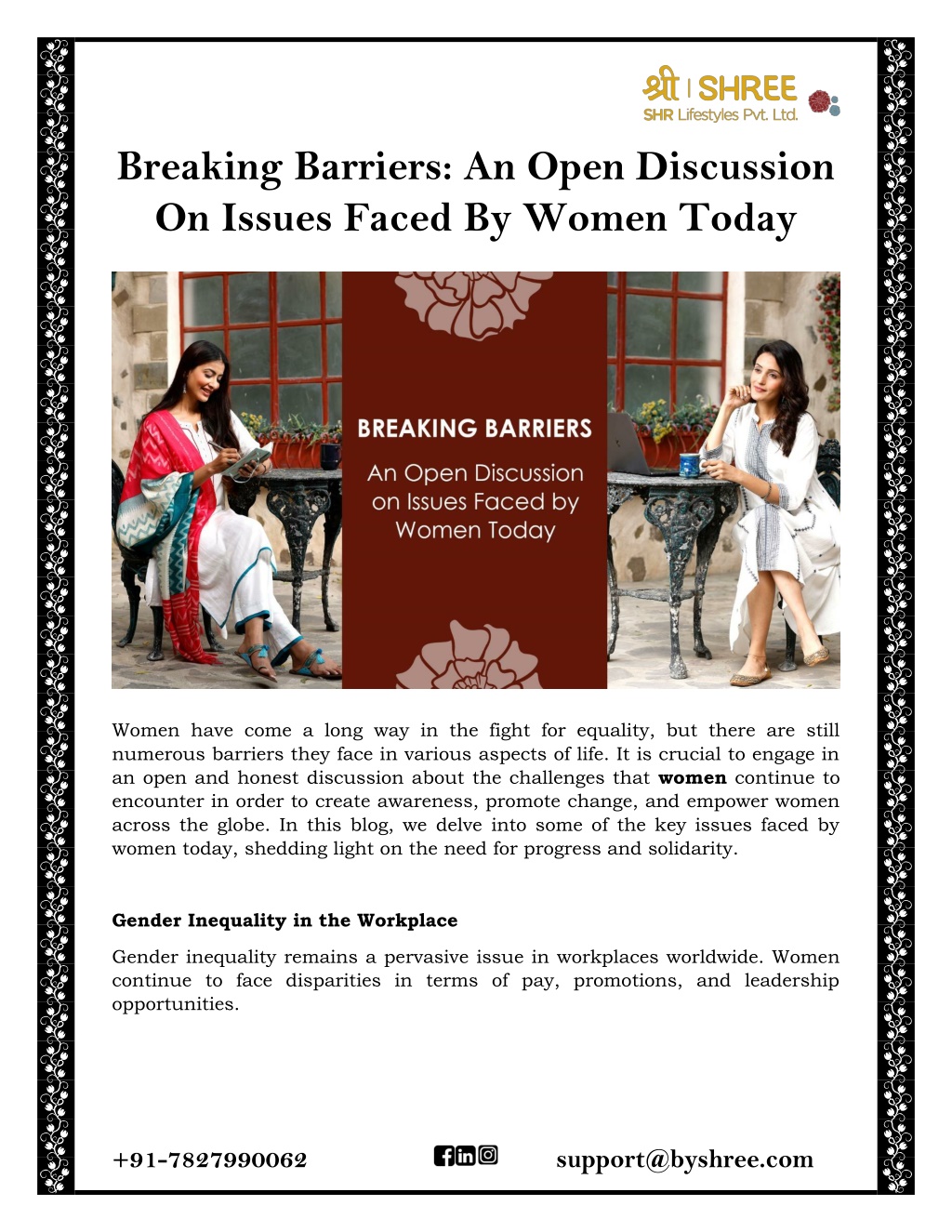 PPT Breaking Barriers An Open Discussion On Issues Faced By Women