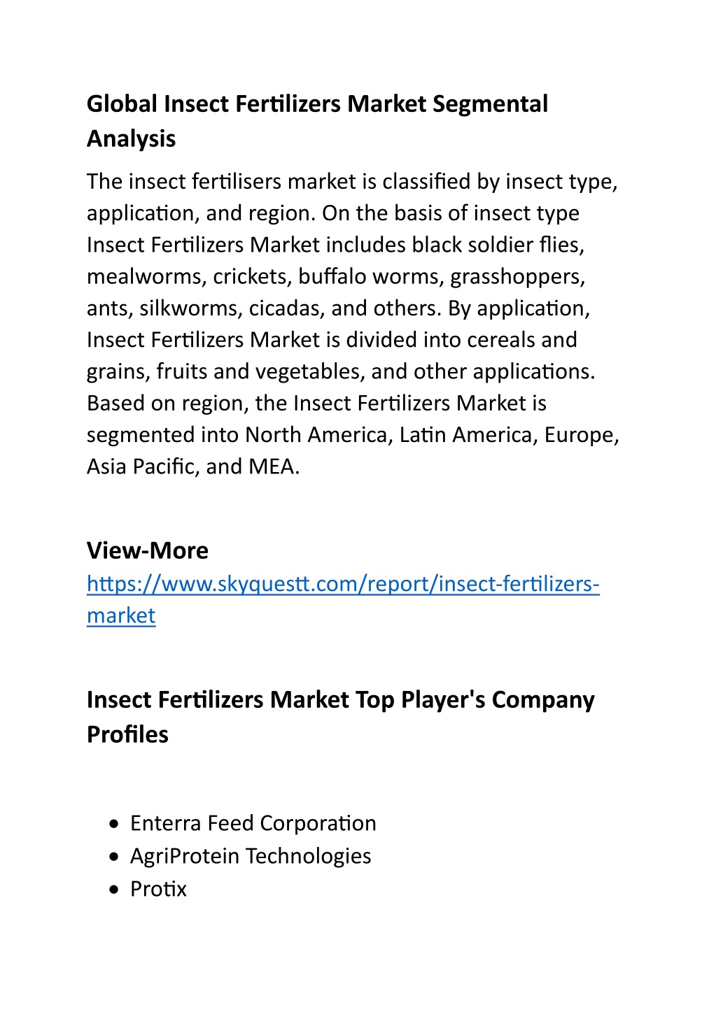 PPT Global Insect Fertilizers Market Size PowerPoint Presentation