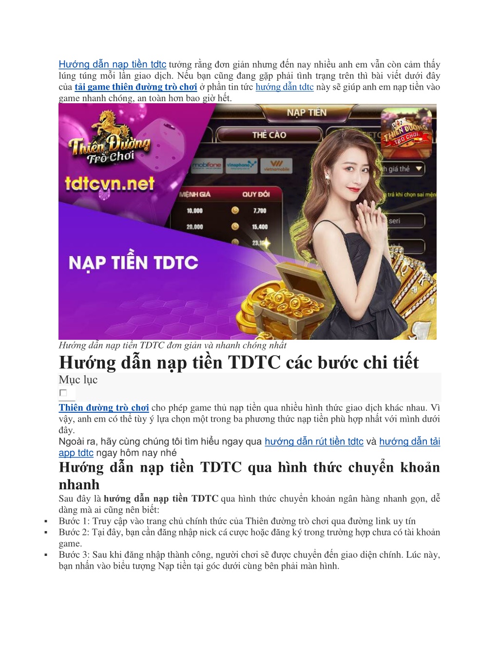 PPT Huong Dan Nap Tien TDTC Don Gian Va Nhanh Chong Nhat PowerPoint