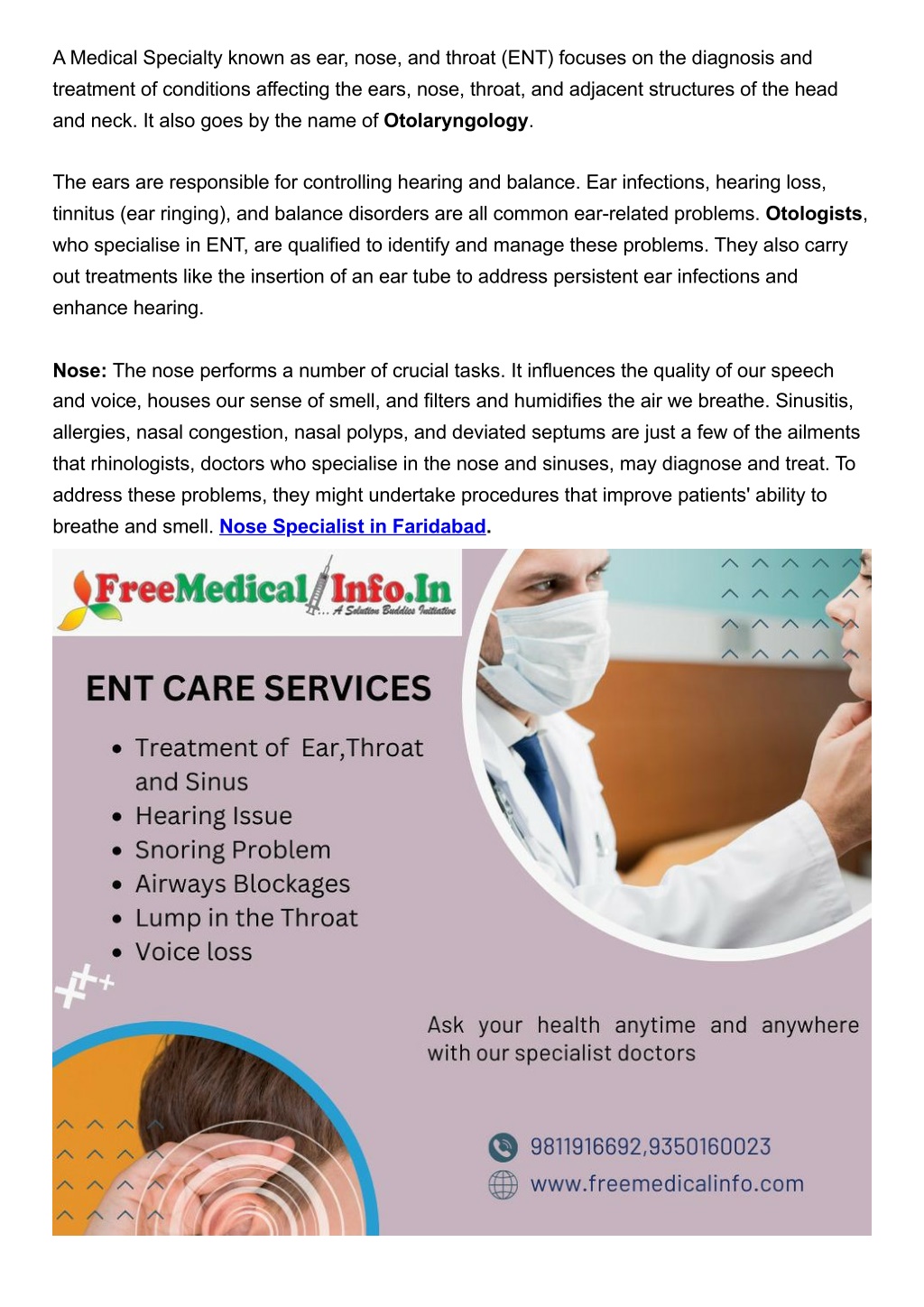 PPT The Value Of Routine Ear Nose And Throat Exams Free PowerPoint