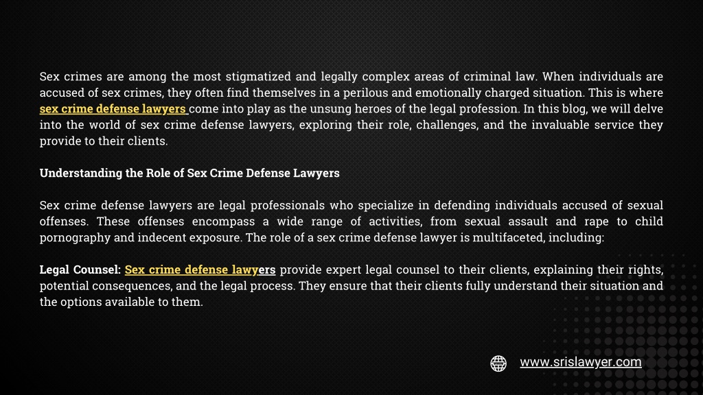 PPT Unveiling The Unsung Heroes Sex Crime Defense Lawyers PowerPoint