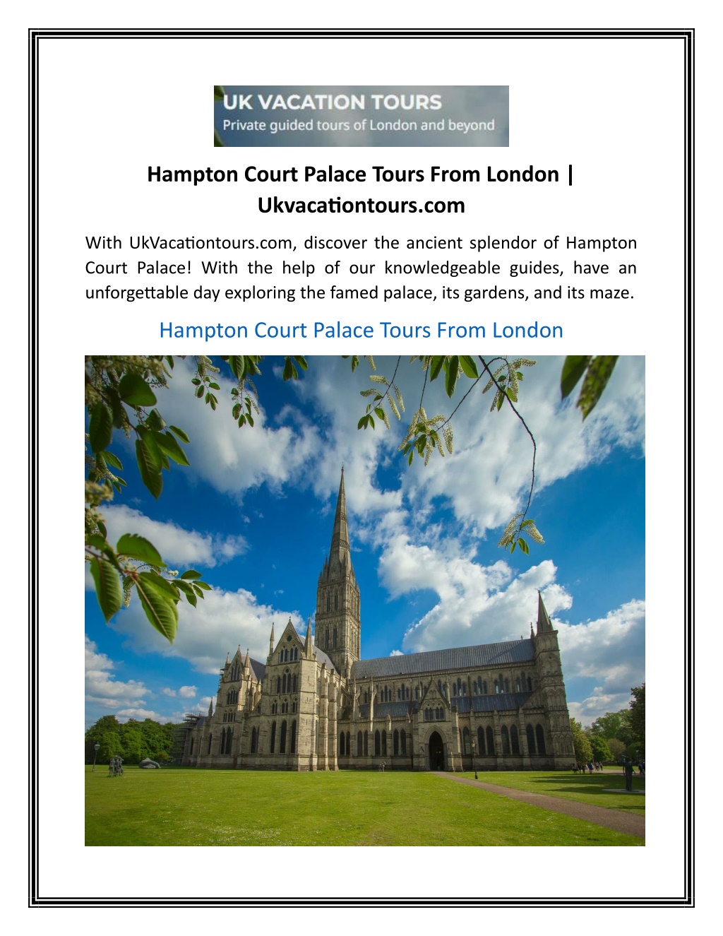 PPT Hampton Court Palace Tours From London Ukvacationtours PowerPoint