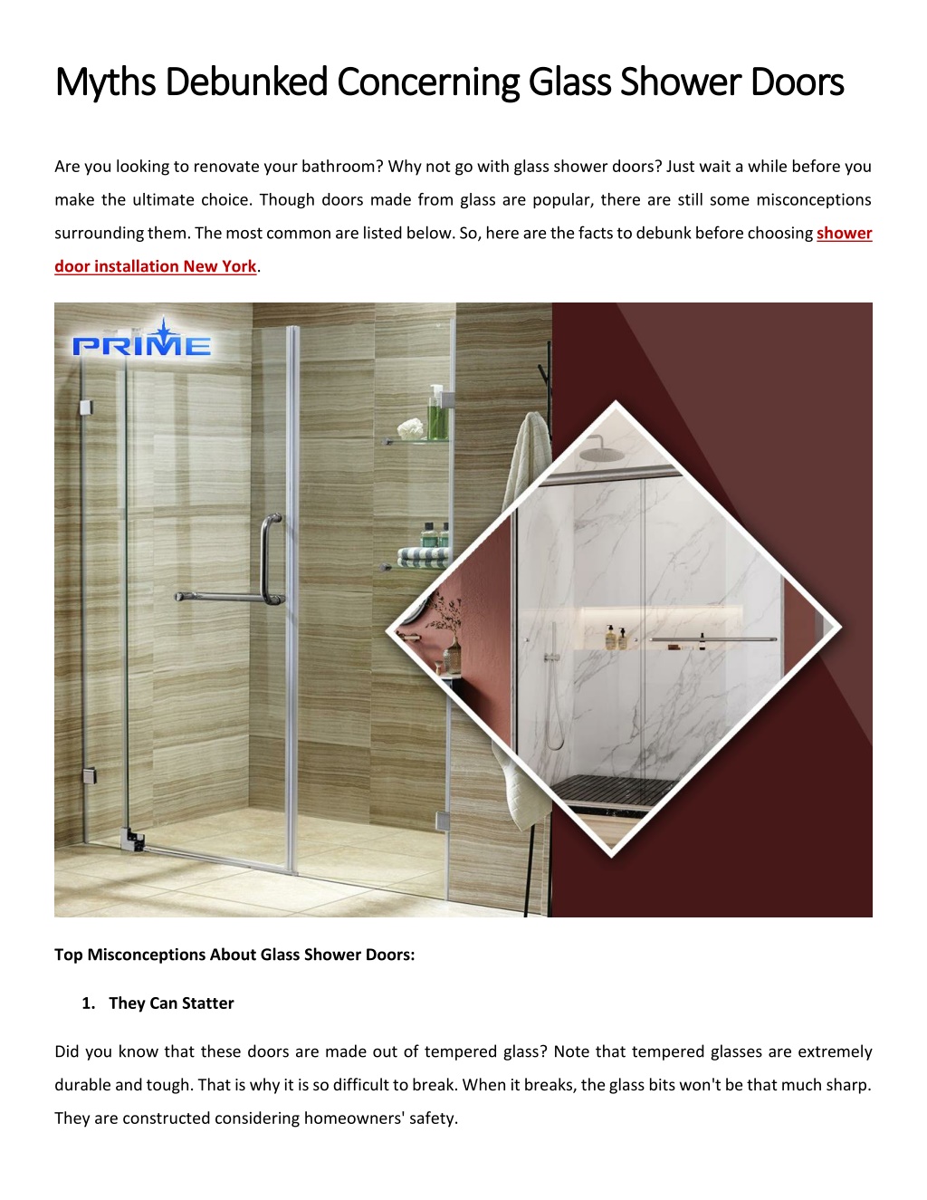 Ppt Myths Debunked Concerning Glass Shower Doors Powerpoint