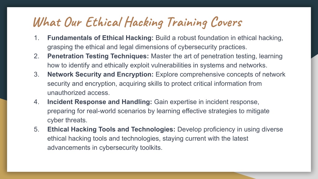 Ppt Ethical Hacking Training In Noida Powerpoint Presentation Free