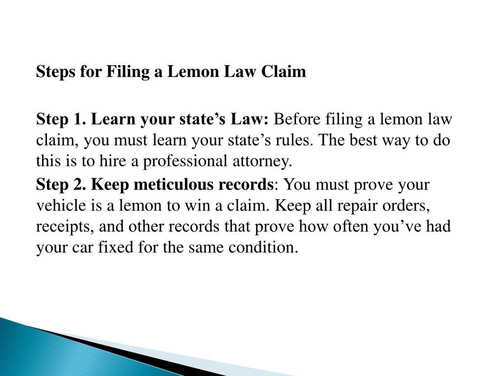 PPT Understanding The Jeffries Law Pllc Lemon Law Defects That Are