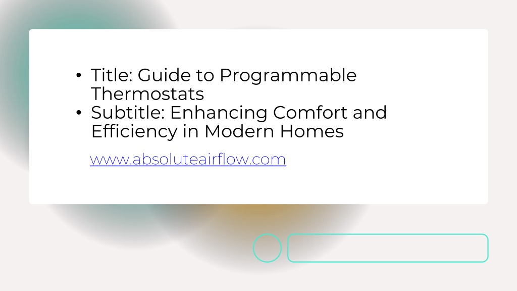 Ppt Guide To Programmable Thermostats Powerpoint Presentation Free