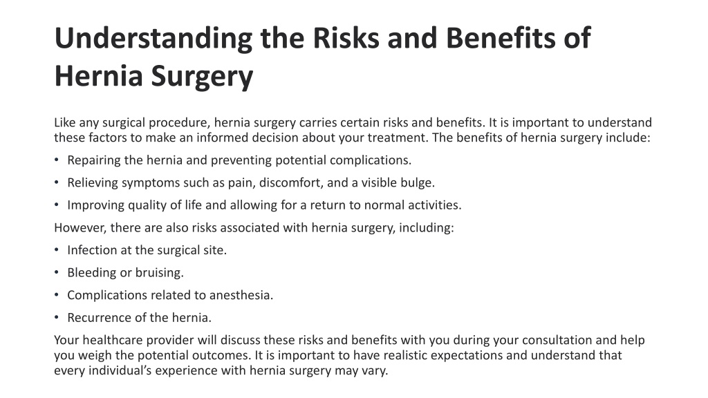 Ppt Understanding Hernia Surgery Faqs Answered By Experts