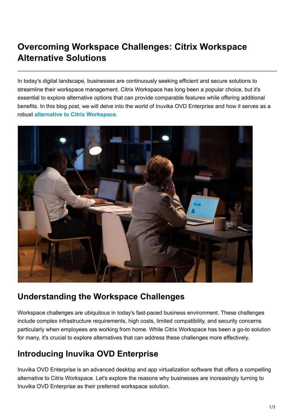 Ppt Overcoming Workspace Challenges Citrix Workspace Alternative