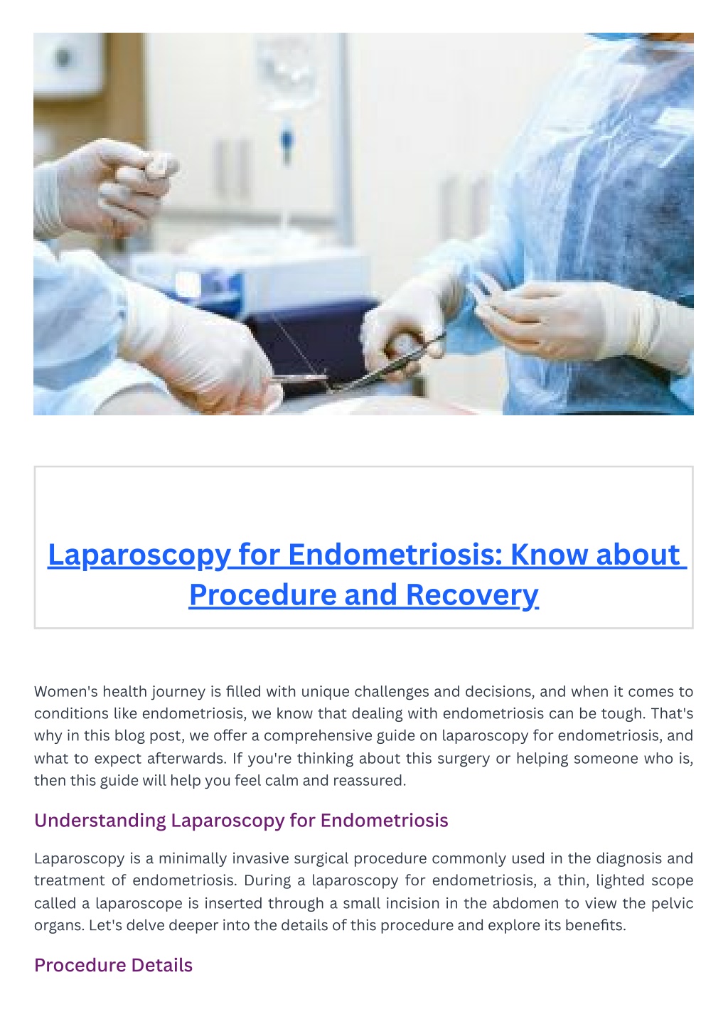 Ppt Laparoscopy For Endometriosis Know About Procedure And Recovery