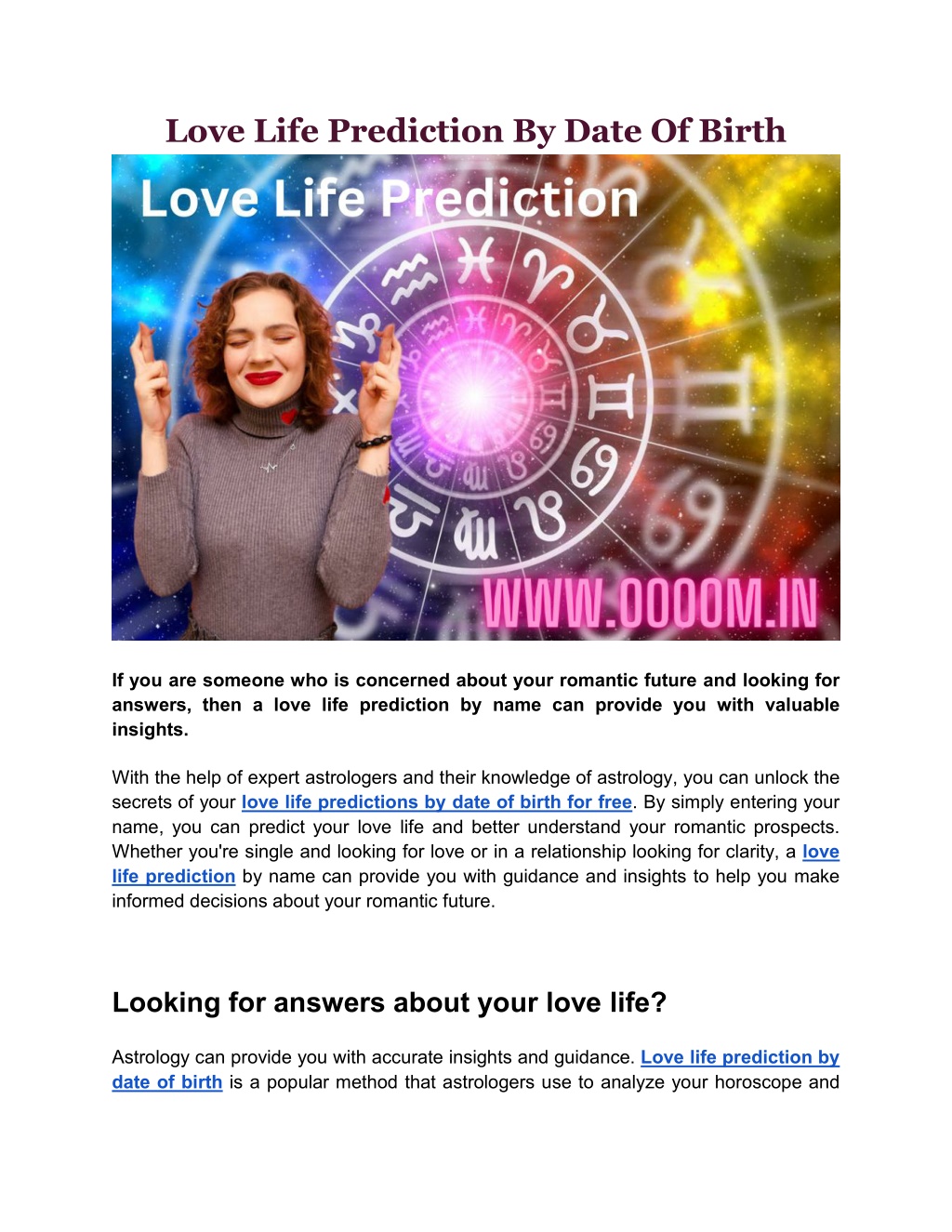 PPT Love Life Prediction By Date Of Birth PowerPoint Presentation
