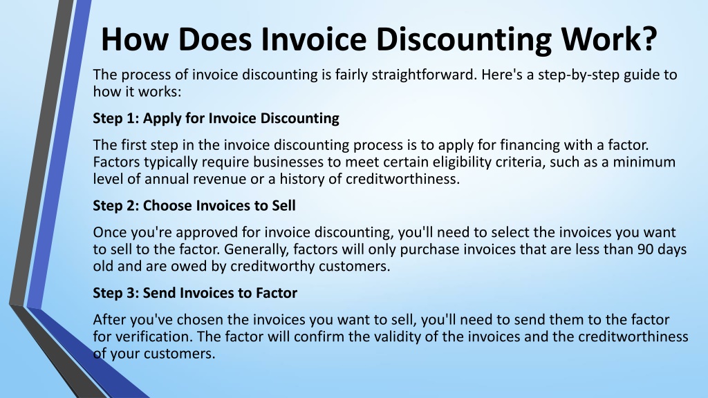 PPT - A Step-by-Step Complete Guide To Invoice Discounting: Everything ...