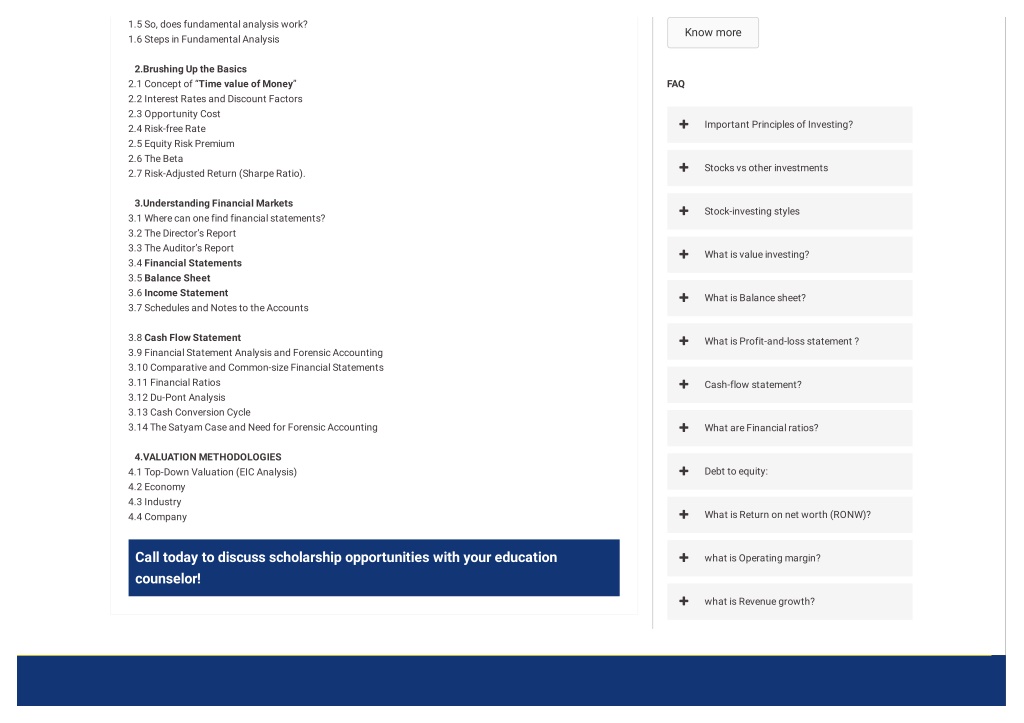 Free Fundamental Analysis Course