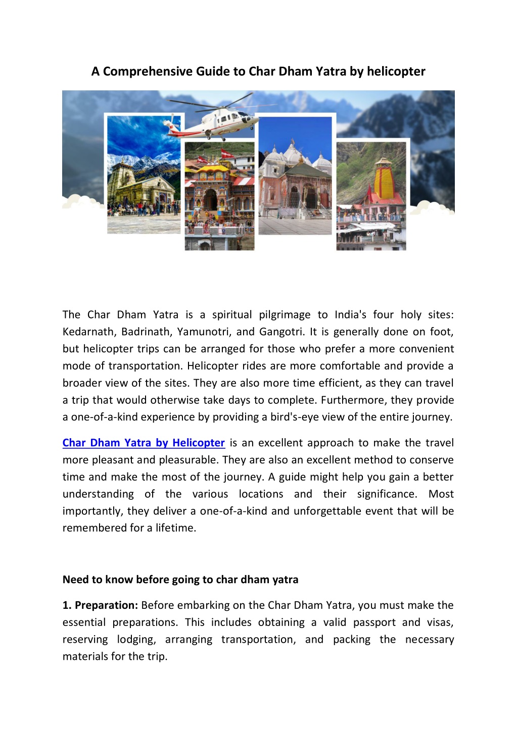 PPT - A Comprehensive Guide To Char Dham Yatra By Helicopter PowerPoint ...