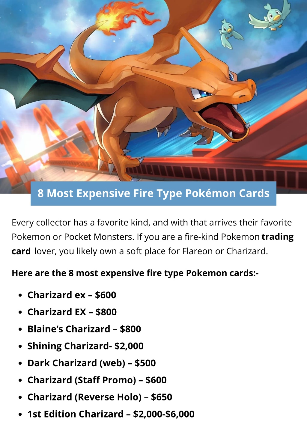 PPT - 8 Most Expensive Fire Type Pokémon Cards PowerPoint Presentation