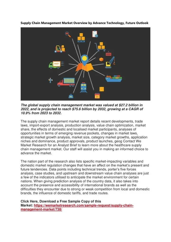 PPT Supply Chain Management Market Overview by Advance Technology