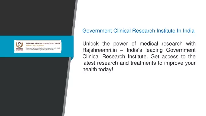 clinical research government institute