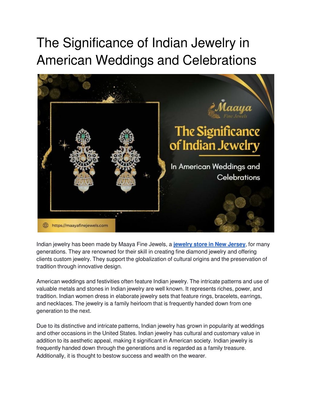 PPT - The Significance of Indian Jewelry in American Weddings and ...