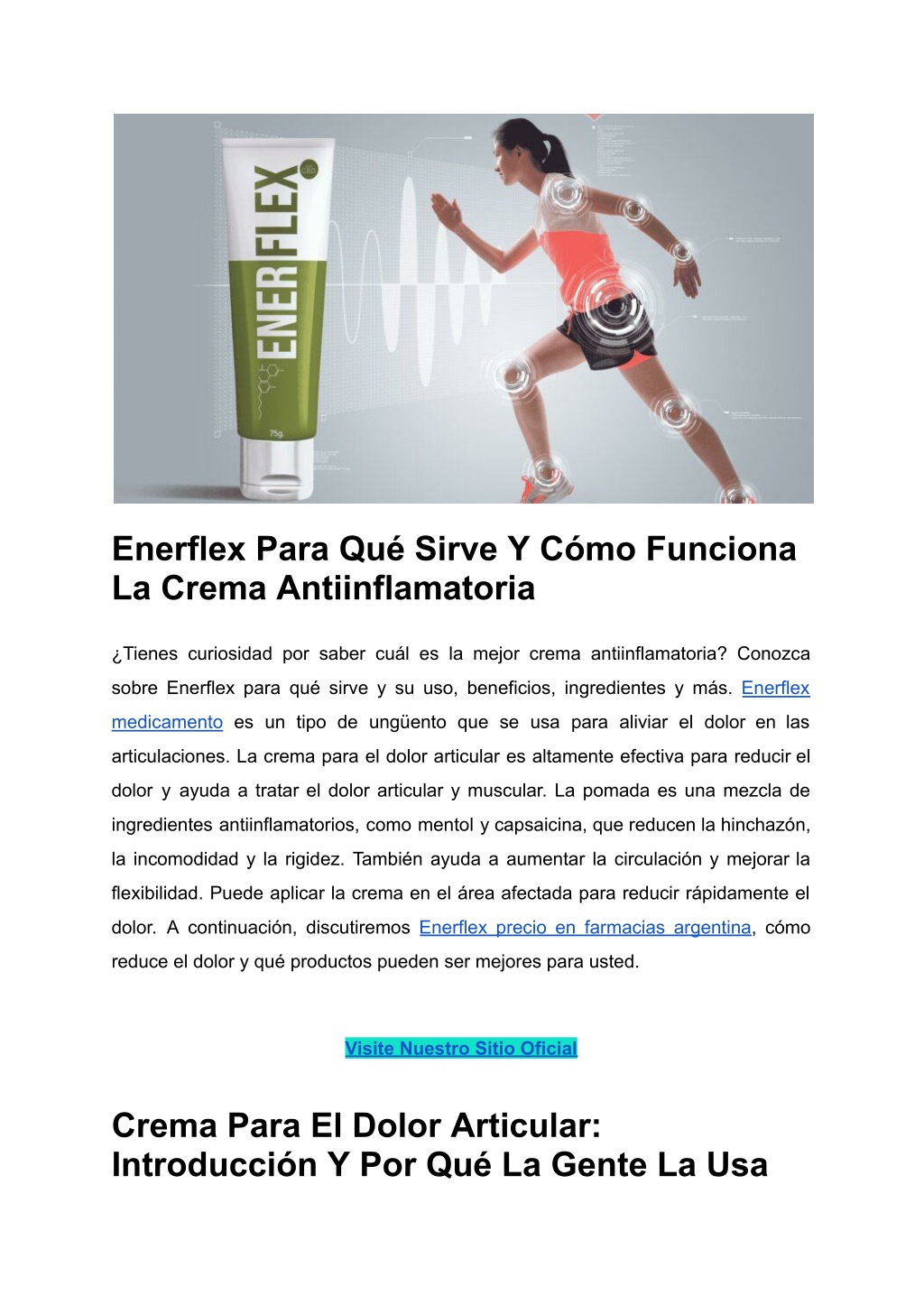 Ppt Enerflex Para Qu Sirve Y C Mo Funciona La Crema Antiinflamatoria