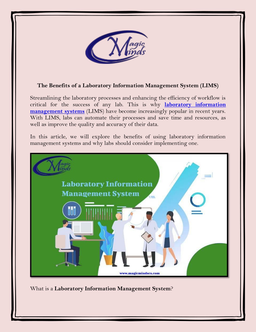 PPT - The Benefits Of A Laboratory Information Management System ...