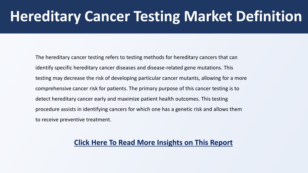 PPT - Hereditary Cancer Testing Market PowerPoint Presentation, Free ...