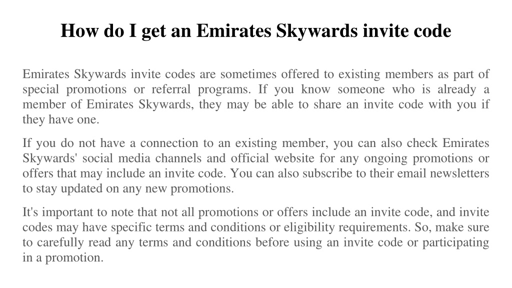 PPT Create emirates skywards account PowerPoint Presentation, free