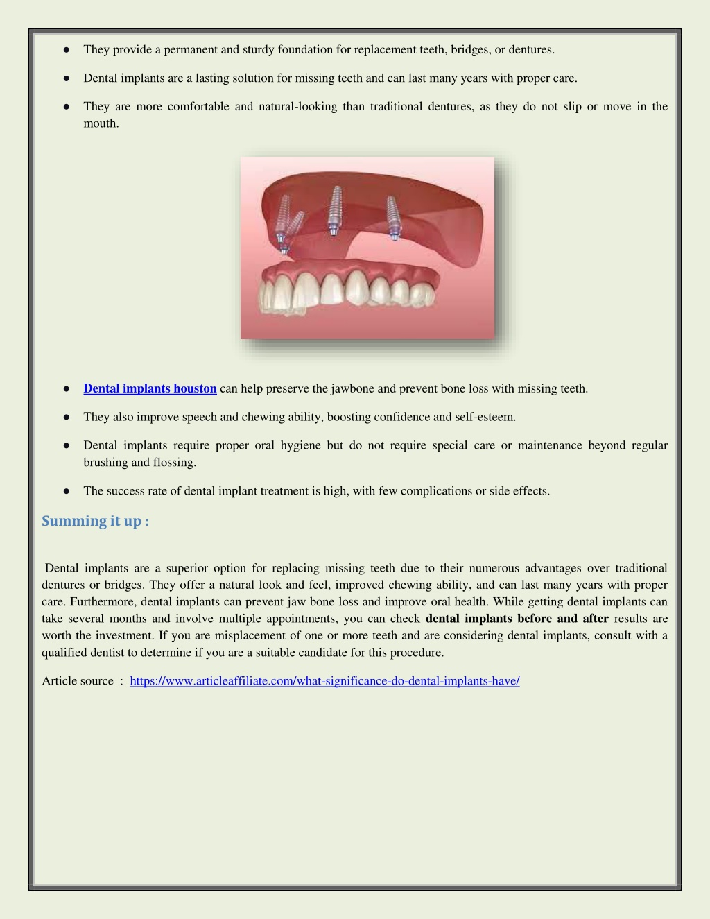 PPT - What Significance Do Dental Implants Have? PowerPoint ...