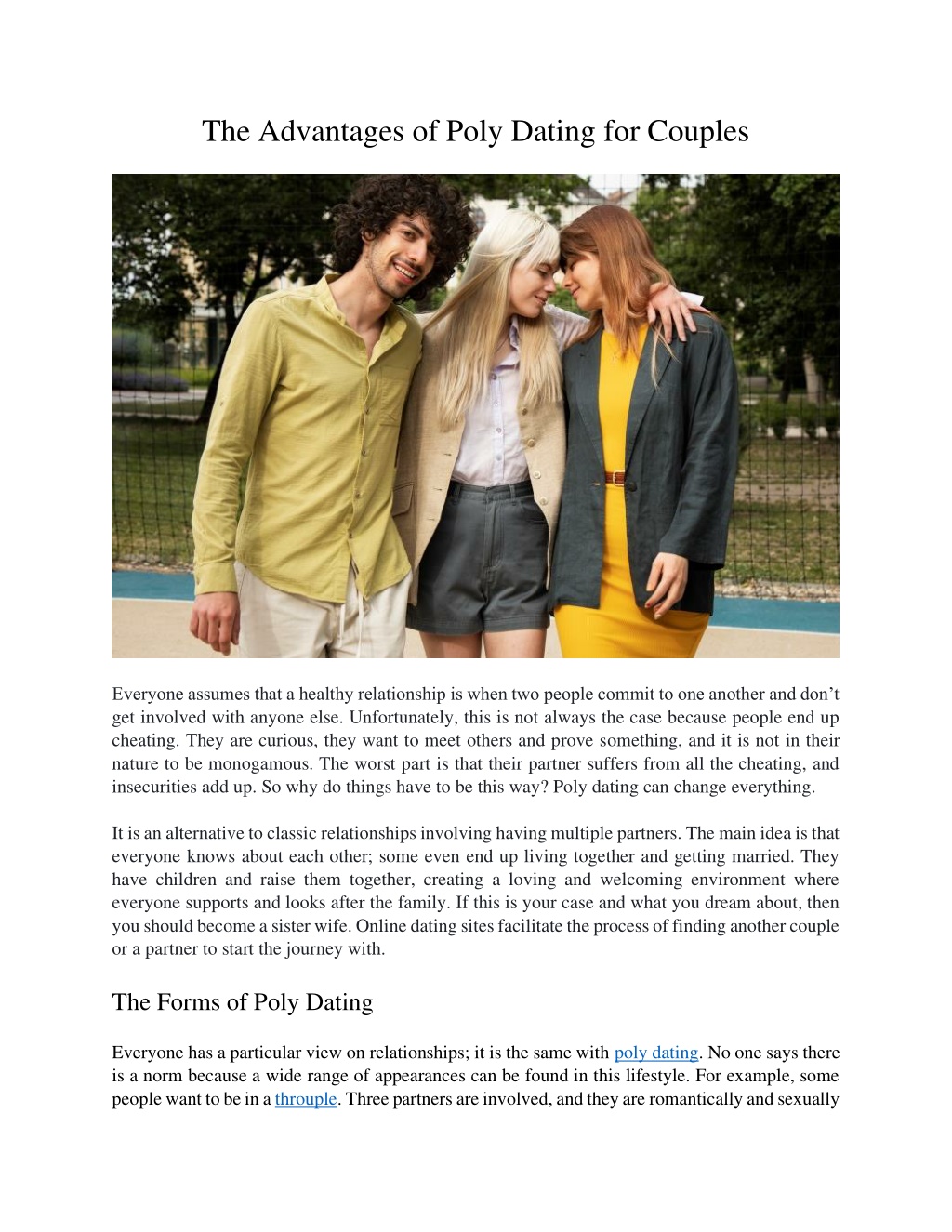 PPT - The Advantages of Poly Dating for Couples PowerPoint Presentation ...