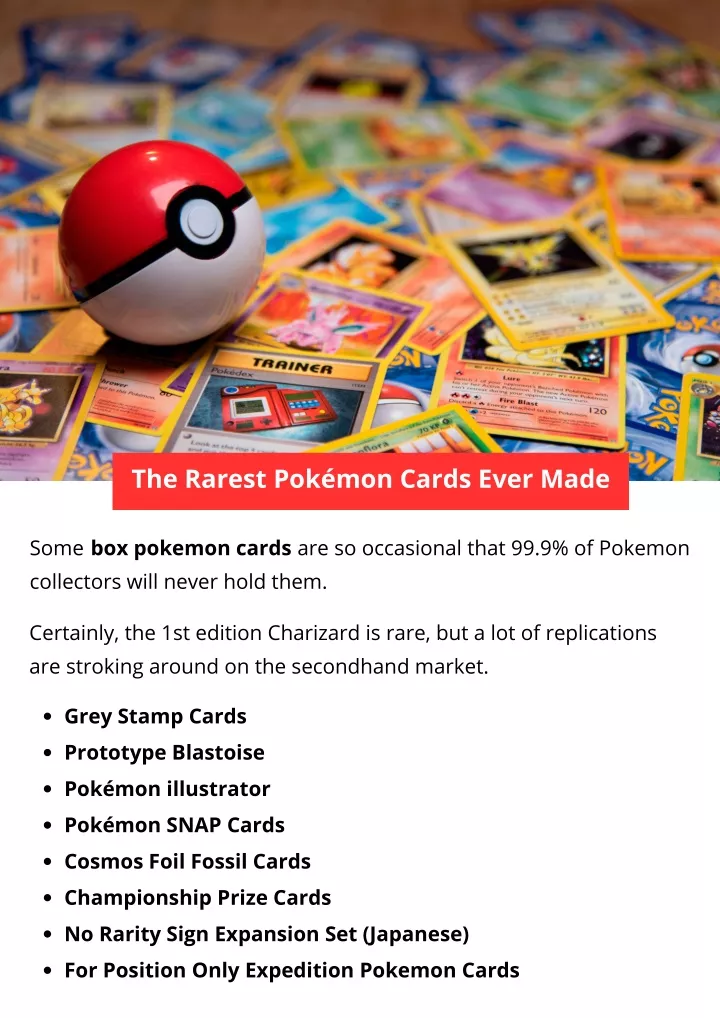 PPT - The Rarest Pokémon Cards Ever Made PowerPoint Presentation, free ...