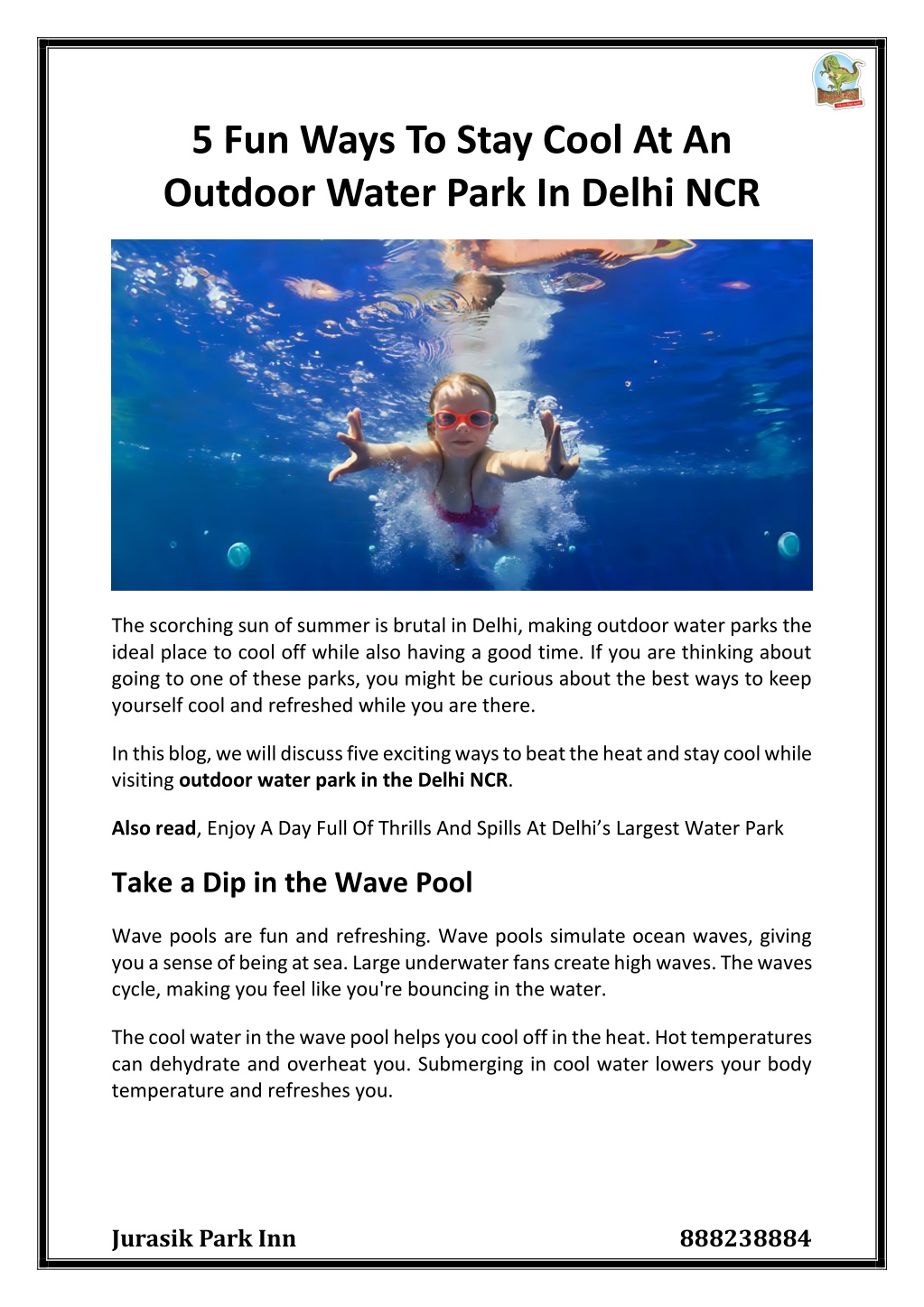 PPT 5 Fun Ways To Stay Cool At An Outdoor Water Park In Delhi NCR