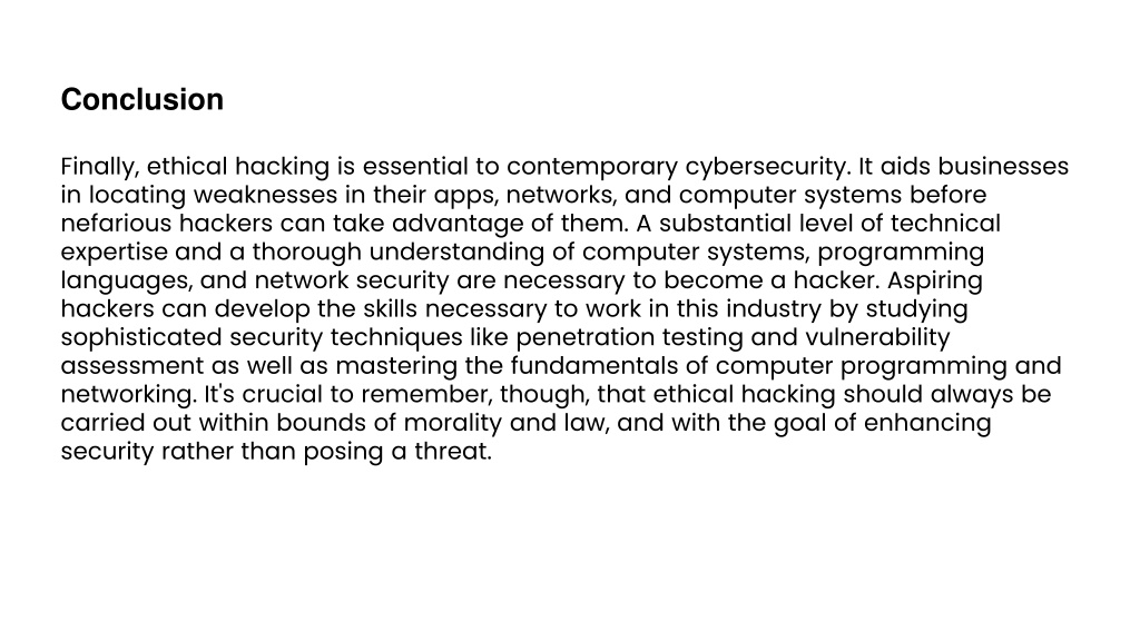 conclusion hacking essay