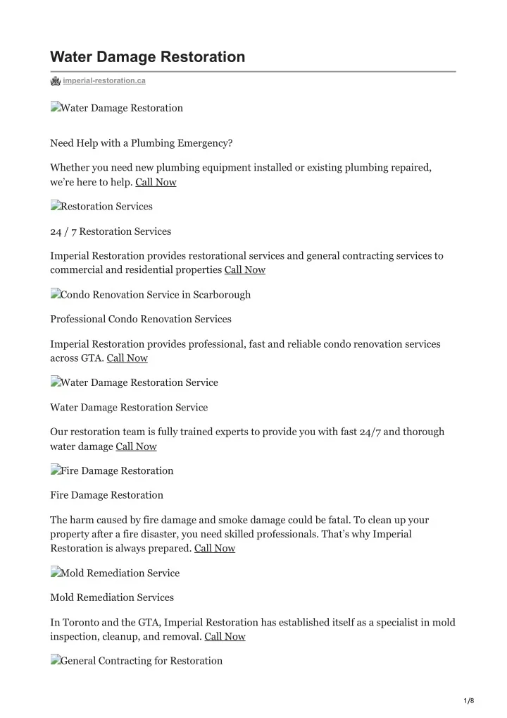 PPT imperialrestoration.caWater Damage Restoration PowerPoint