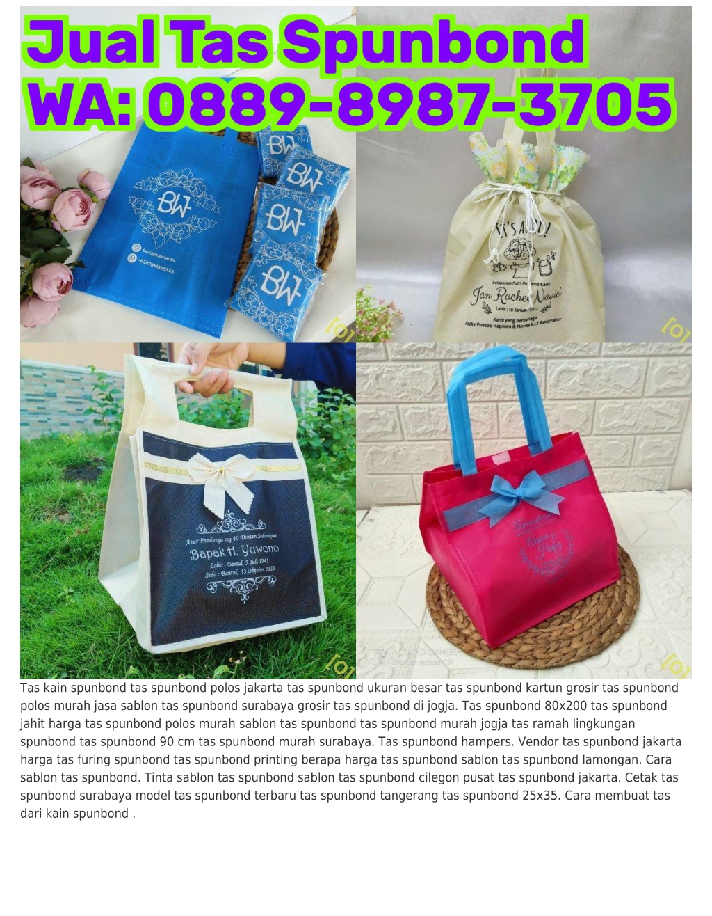 Ppt ౦889 8987 ౩7౦5 Wa Tas Spunbond Surabaya Tas Spunbond Polos Jakarta Powerpoint 4313