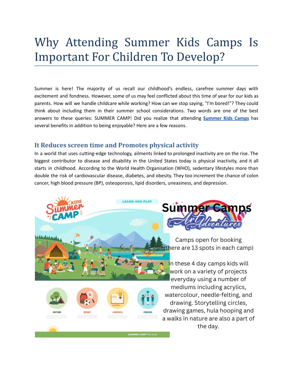 PPT Why Attending Summer Kids Camps Is Important For Children To