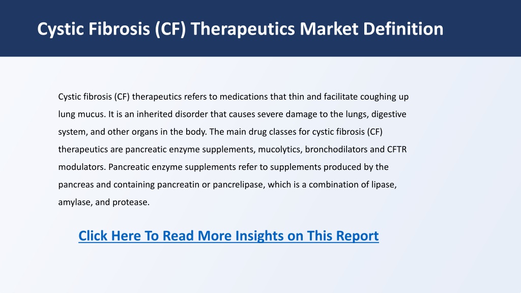 PPT - Cystic Fibrosis (CF) Therapeutics Market 2023 PowerPoint ...