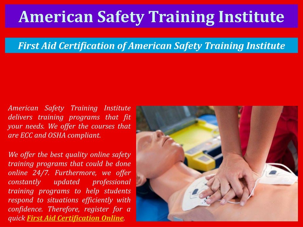 PPT   American Safety Training Institute PowerPoint Presentation, Free