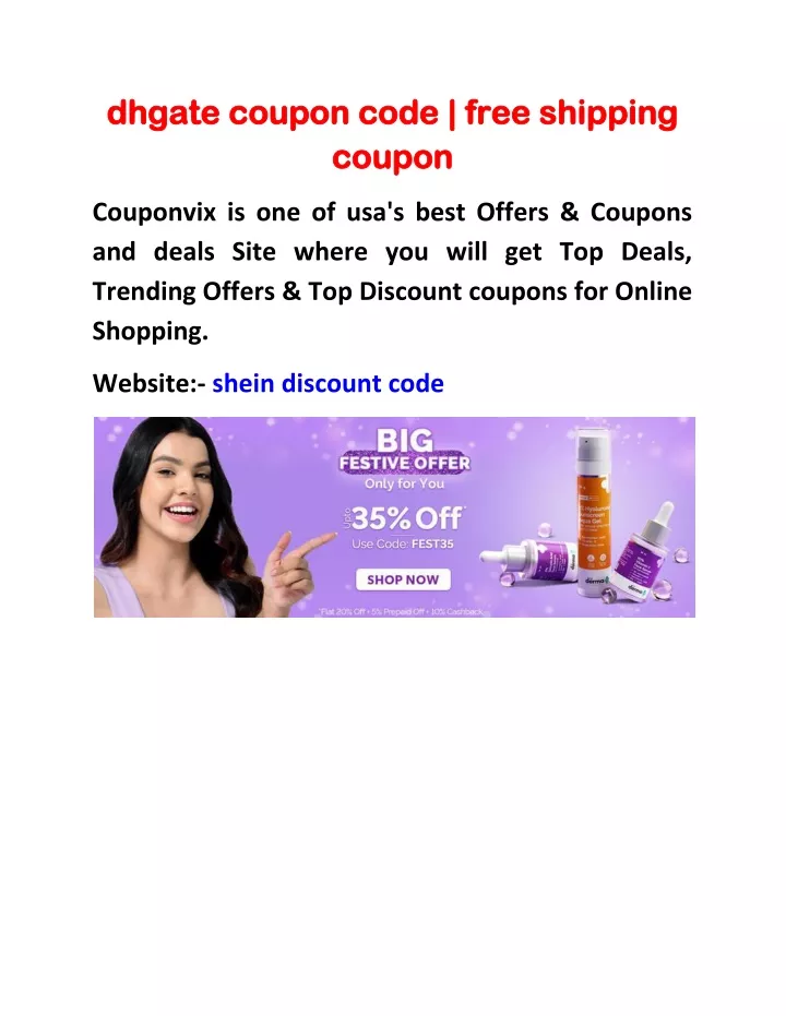 PPT dhgate coupon code free shipping coupon PowerPoint Presentation