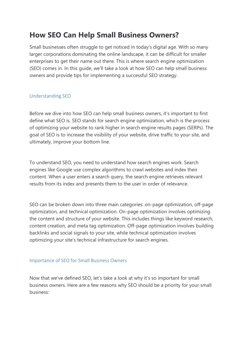 PPT - How SEO Can Help Small Business Owners PowerPoint Presentation ...