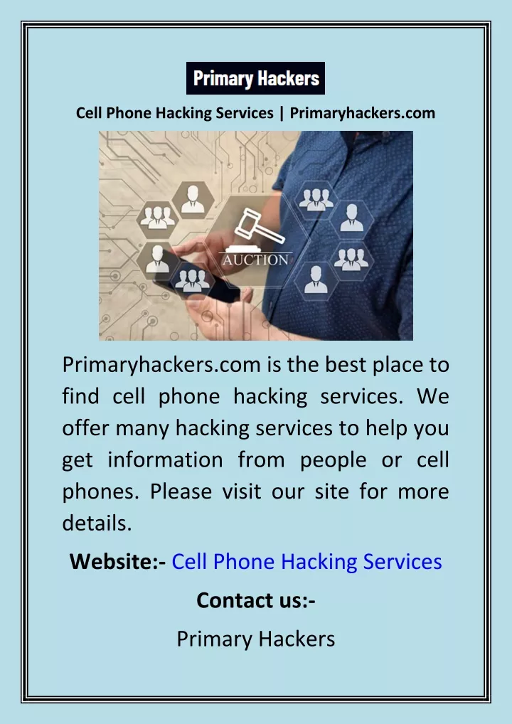 Ppt cell phone hacking services primaryhackers powerpoint