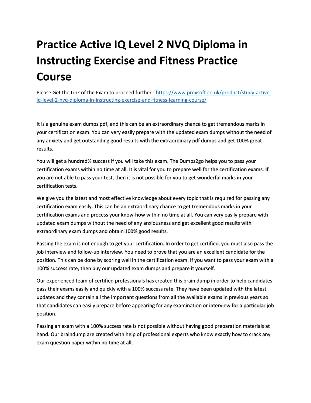 PPT - Practice Active IQ Level 2 NVQ Diploma In Instructing Exercise ...