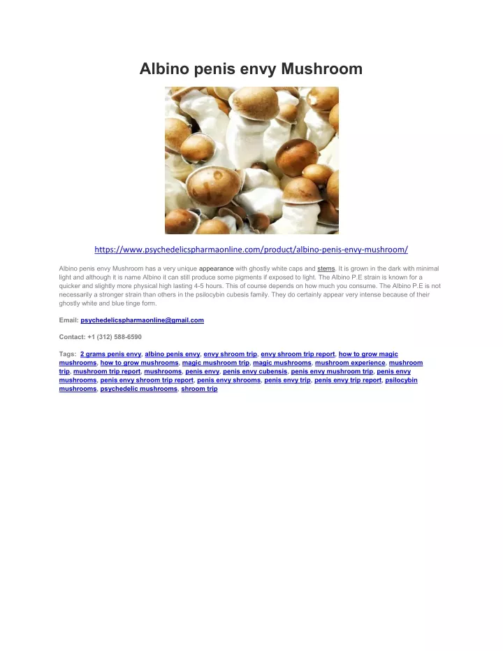 PPT - Albino Penis Envy Mushroom PowerPoint Presentation, Free Download ...