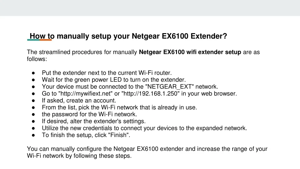 PPT - How to Install and Configure Netgear EX6100 Comprehensive ...