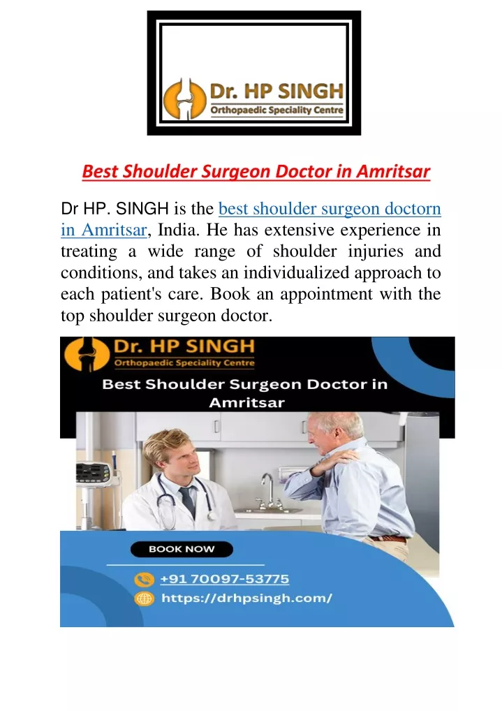 PPT - Best Shoulder Surgeon Doctor In Amritsar PowerPoint Presentation ...