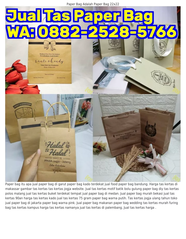 Ppt O Wa Paper Bag Jogja Youtube Paper Bag Roti Powerpoint Presentation Id