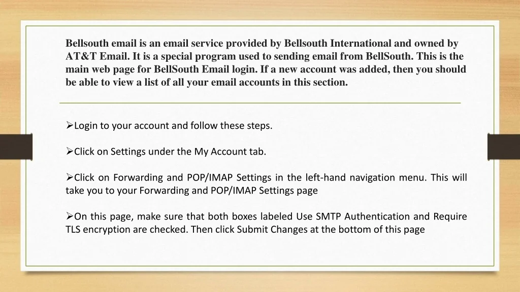 Bellsouth Email Inbox PPT - How do I Login to Access My Bellsouth Email? PowerPoint ...