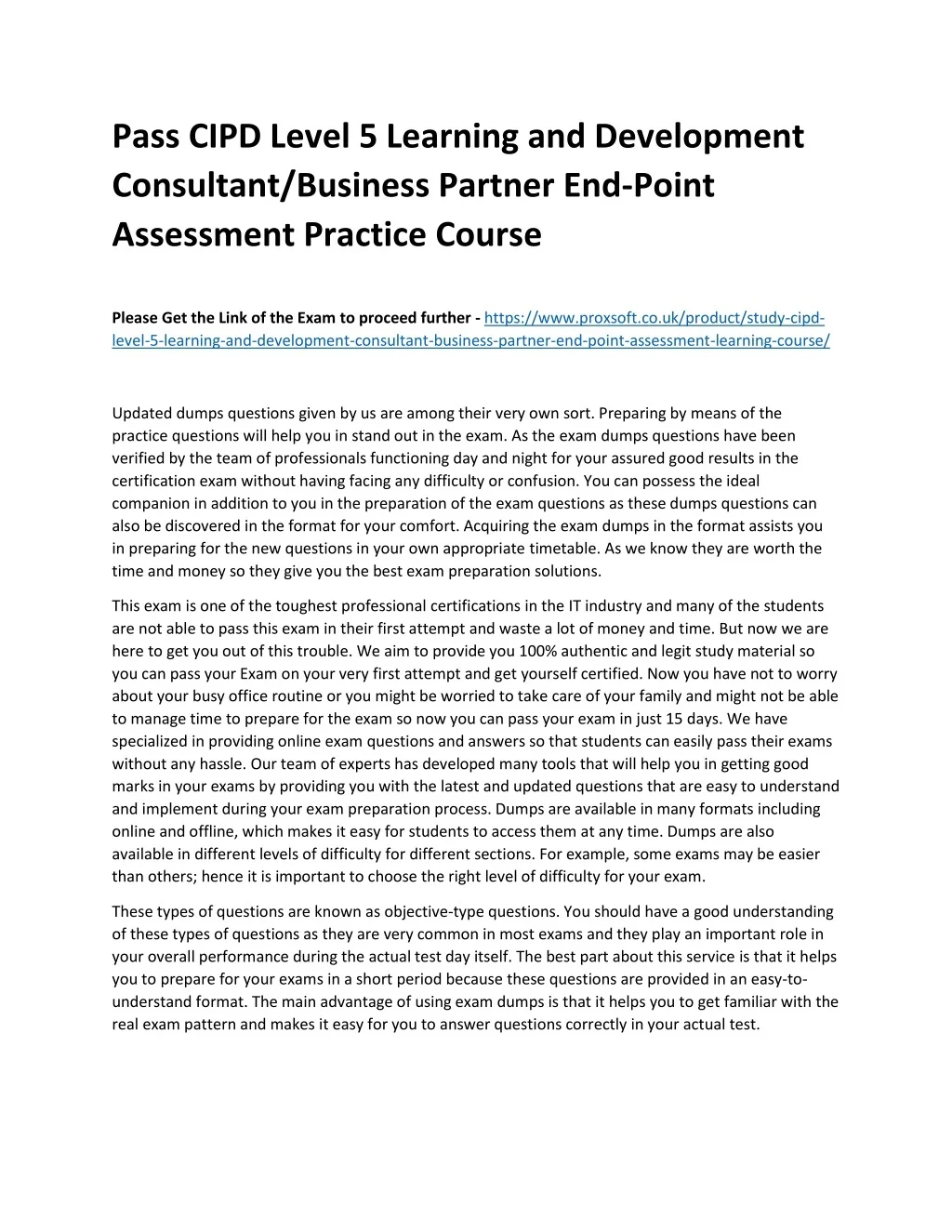 PPT Pass CIPD Level 5 Learning And Development Consultant Business 